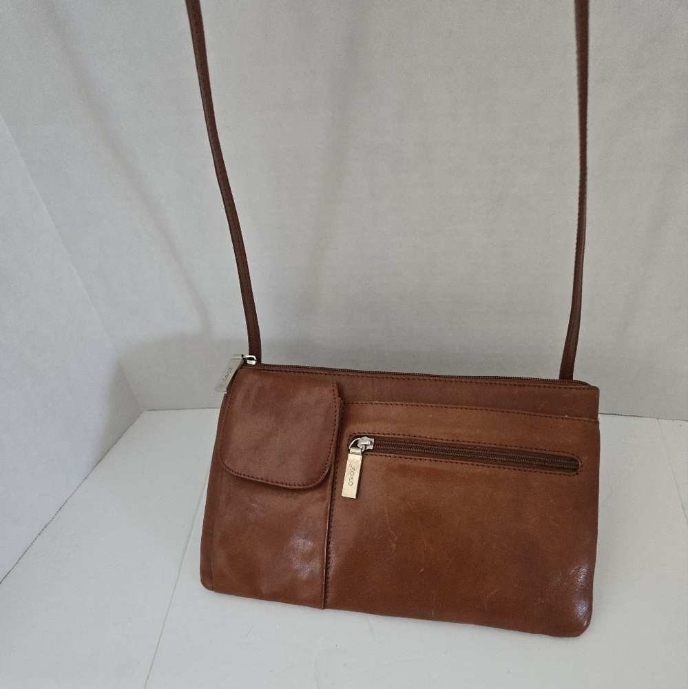 HOBO Brown Leather Crossbody Bag Purse